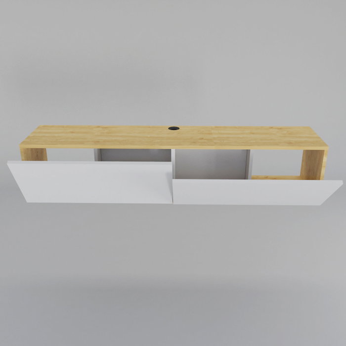 Hanah Home Mueble de TV Escandinavo Blanco y Zafiro